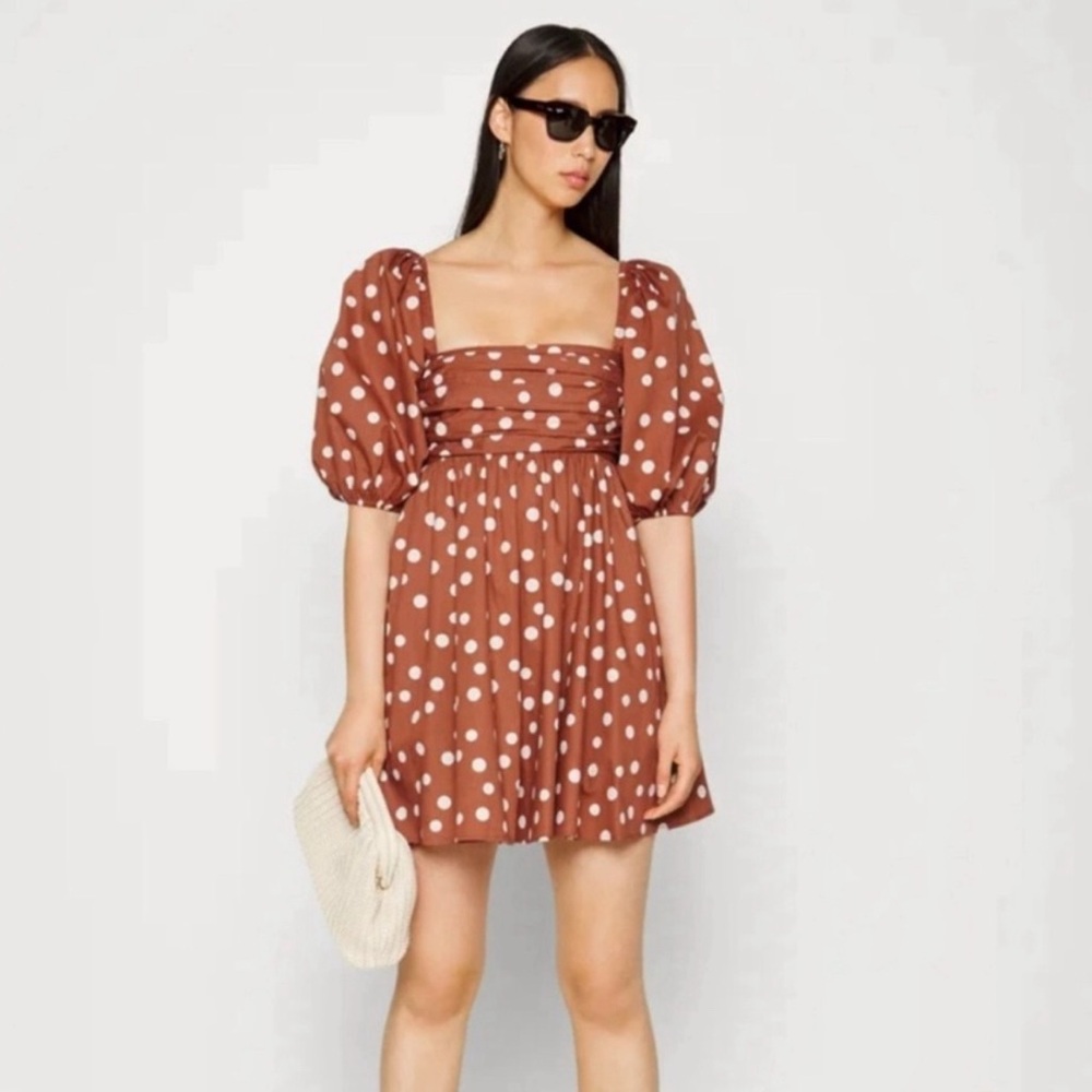 Abercrombie and Fitch Emerson Dress Brown Polka Dots
